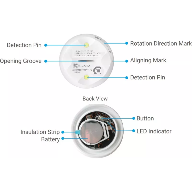 Ūdens detektors EZVIZ T10C Sensmitter Wireless IP67 balts, CR123A baterija, 2400 MHz, 200 m diapazons