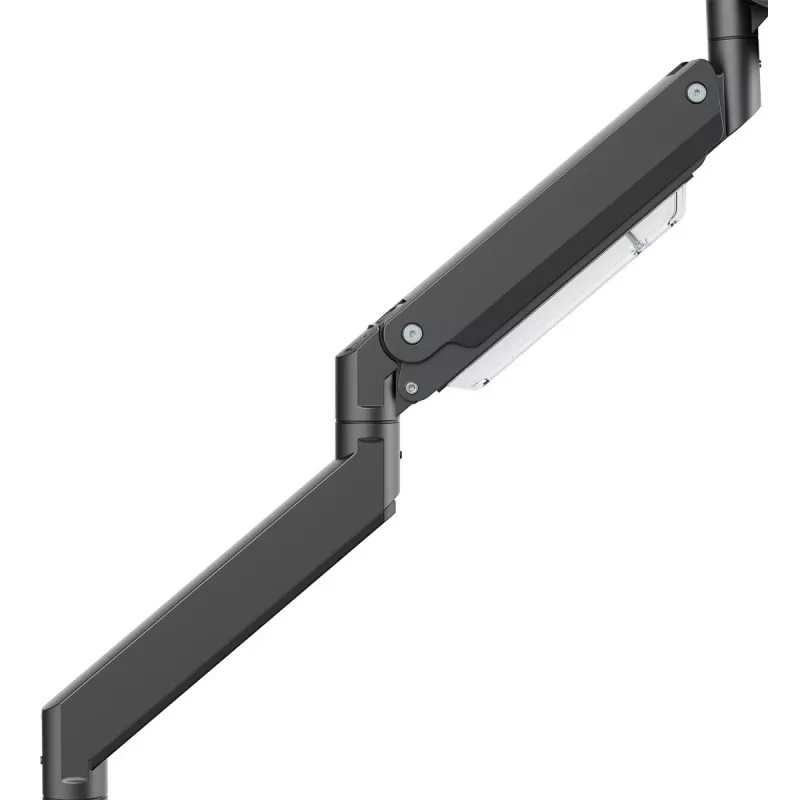 Maclean MC-968 Divu roku monitora stiprinājums ar gāzes atsperi 17-57 27 kg Smagās slodzes izturīgs pilnas kustības turētājs Maks. VESA 200x200