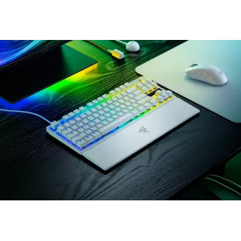 Razer Huntsman V3 Pro Tenkeyless 8KHz | Spēļu tastatūra | Vadu | ASV | Balta | Razer Analog Optical Switch Gen-2