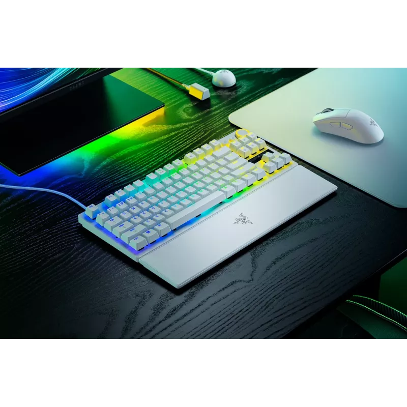 Razer Huntsman V3 Pro Tenkeyless 8KHz | Spēļu tastatūra | Vadu | ASV | Balta | Razer Analog Optical Switch Gen-2