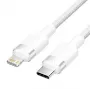 Lightning kabelis Vention LALWH — 2 m, Lightning uz USB-C, balts