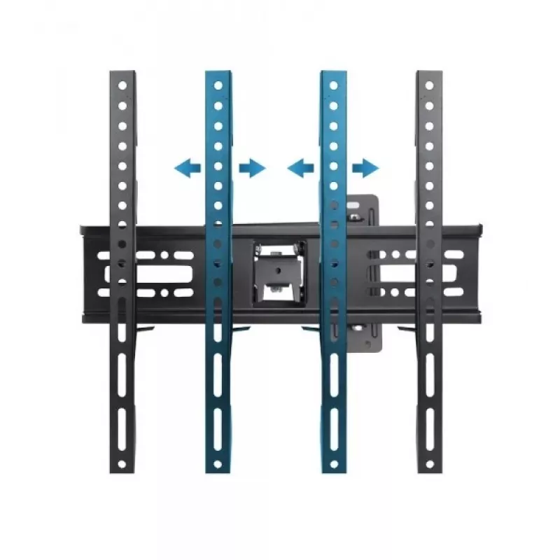 Wall TV mount ESPERANZA ERW016 for 70 inch TVs, Melns, 45 kg capacity, VESA 75x75–400x400, tilt 15°