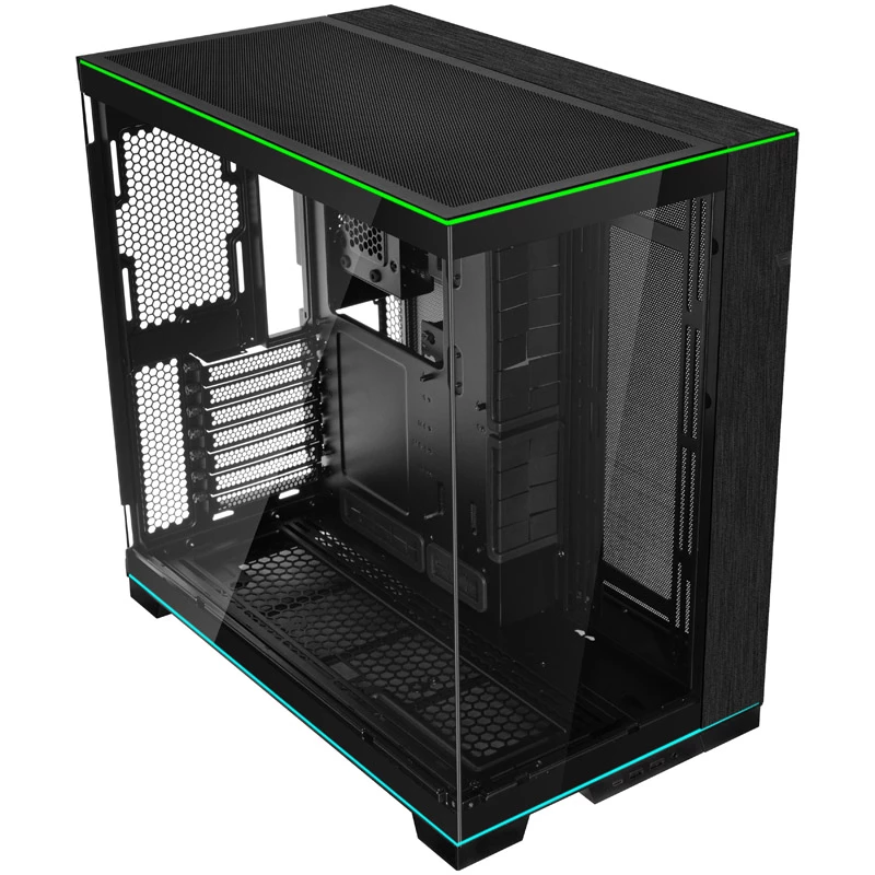 Lian Li O11DERGBX O11D EVO PC korpuss Stikls MIDI Tornis Melns RGB Rūdīts stikls