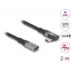 USB kabelis DeLOCK 81148 2m USB C Melns 20 Gbit/s