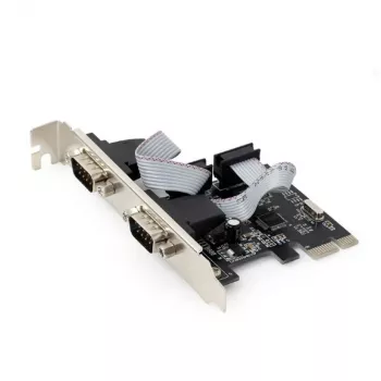Iekšējais seriālais adapteris GEMBIRD SPC-22 PCIe RS-232 Low-profile, WCH382, 16000 Kbit/s, 67×120×20 mm, melns