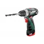 Pistol Grip Drill Metabo PowerMaxx BS Basic 1400 RPM, Melns, zaļa