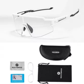 Rockbros 10172 UV400 baltas fotohromas velosipēdu brilles