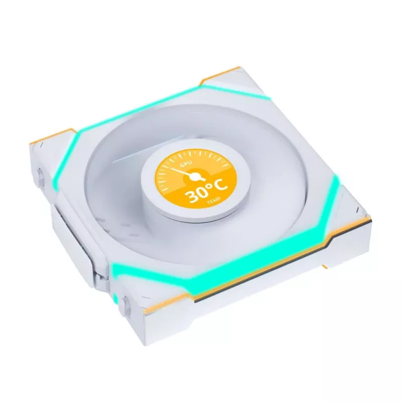Lian Li UNI FAN SL Wireless LCD ARGB 120mm Balts 3 iepakojums