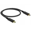 USB kabelis DeLOCK 83042 USB 3.2 Gen 2 0,5 m USB C melns