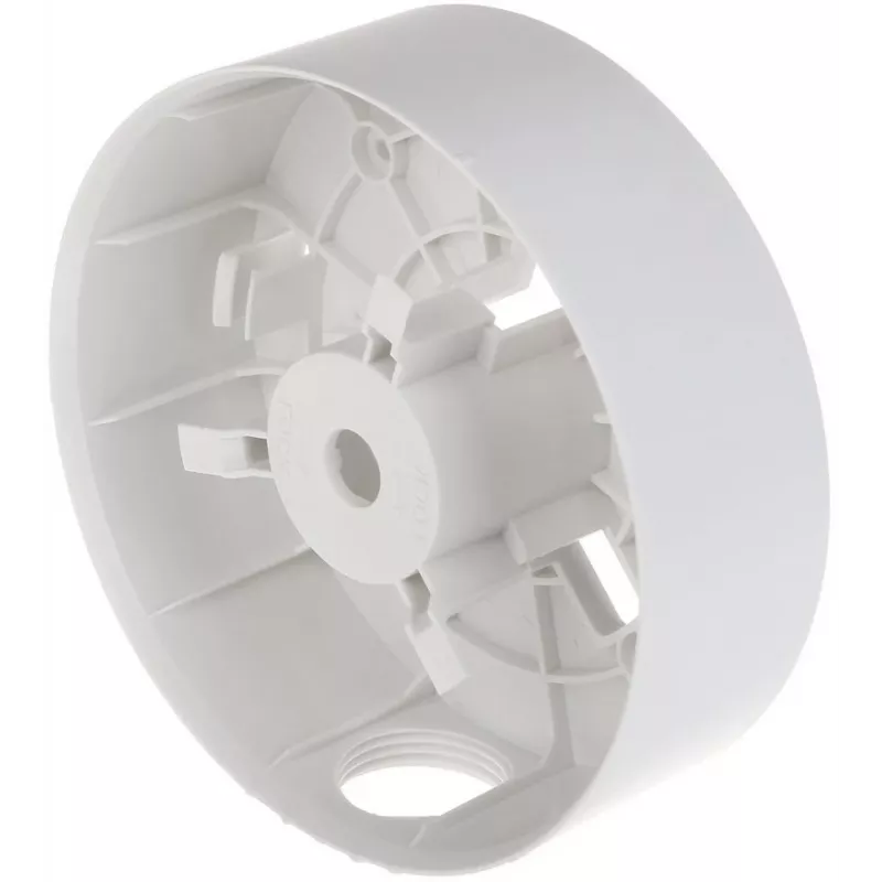 Sadales kārba Hikvision DS-1280ZJ-PT3 — balta, universāls stiprinājums, Ø12 cm, augstums 40,5 mm, maksimālā slodze 2 kg