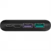 Ātrās uzlādes jaudas banka 10 000 mAh (melna, USB-C PD, QC 3.0, 10 000 mAh)