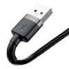 Baseus Cafule USB Lightning kabelis 2A 3m (Melns+Pelēks)