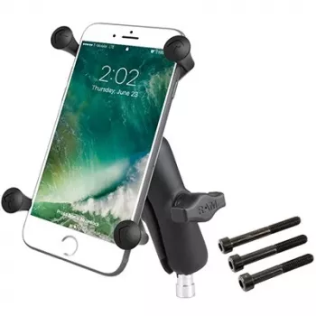 RAM Mounts X-Grip lielais tālruņa turētājs motocikla stūres skavai, melns