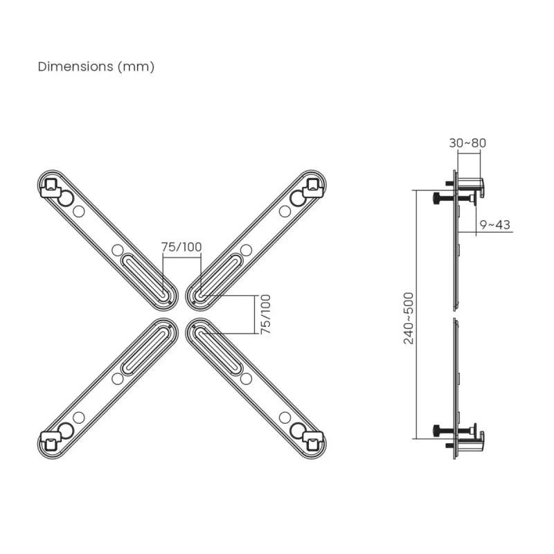 Adapteris ekrāniem bez VESA MC-990