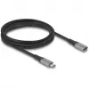 DeLOCK USB kabelis USB4 Gen 2x2 2m USB C melns pelēks 81202
