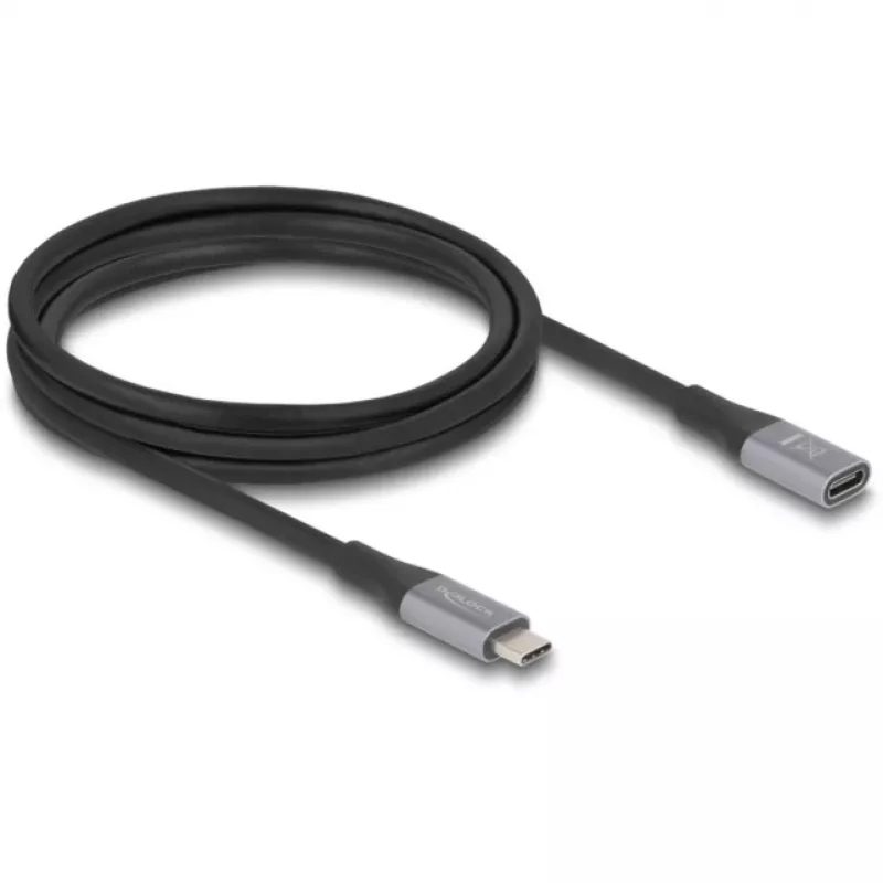 DeLOCK USB kabelis USB4 Gen 2x2 2m USB C melns pelēks 81202