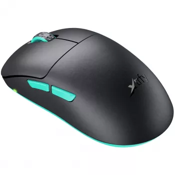 Xtrfy M8 vadu/bezvadu spēļu pele 400-26000 CPI zema priekšdaļa īpaši viegla unikāla (M8W-Melns)