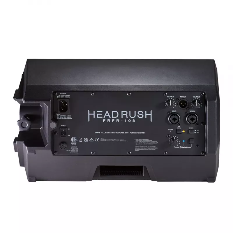 Ģitāras kolonna HEADRUSH FRFR-108 MK2, 8 collu skaļrunis, 200 W kopējā jauda, Bluetooth 5.0, XLR/TRS kombinētās ieejas