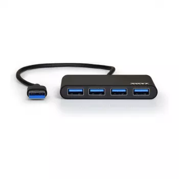 USB centrmezgls Port Designs 900121 USB 3.2 Gen 1 Type-A 5000 Mbit/s Melns