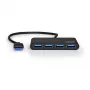 USB centrmezgls Port Designs 900121 USB 3.2 Gen 1 Type-A 5000 Mbit/s Melns