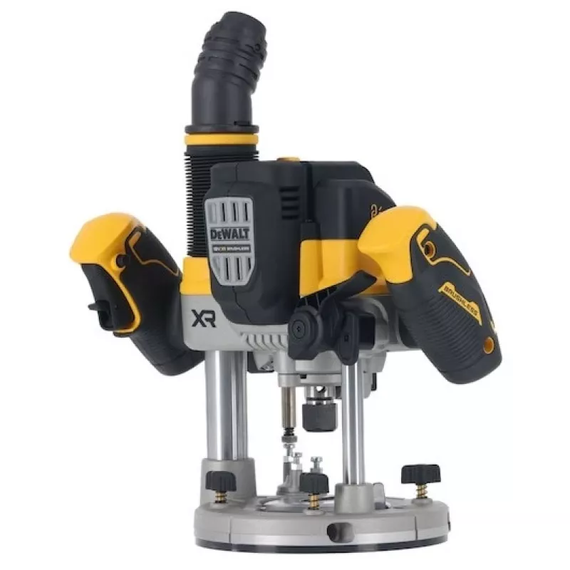 Plunge Router DeWalt DCW620NT-XJ, bezsuku akumulatora, 18V, 1600W jauda, 11–23k RPM, 12,7 mm patrona, putekļu izvads, LED, 3,6 kg, futrālis