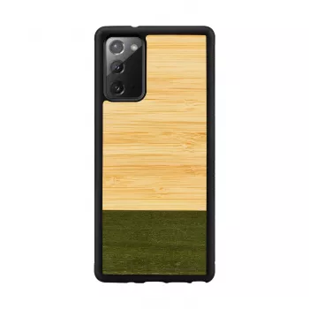 Aizsargājošs tālruņa maciņš Man and Wood Galaxy Note 20 — bambusa meža melns