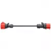 Adapter for Gemini flex 11 kW, CEE Sarkans Three-Phase Power 16A > CEE Sarkans 32A (melns, 30 cm)