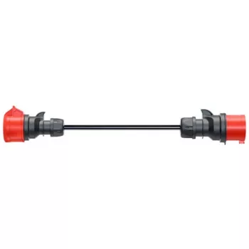 Adapter for Gemini flex 11 kW, CEE Sarkans Three-Phase Power 16A > CEE Sarkans 32A (melns, 30 cm)