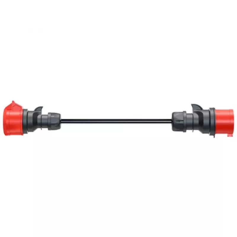 Adapter for Gemini flex 11 kW, CEE Sarkans Three-Phase Power 16A > CEE Sarkans 32A (melns, 30 cm)