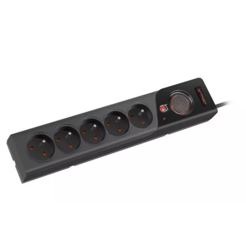 POWER STRIP ARMAC Z5 3M 5X 230V PL 10A kabelis ORGANIZER Melns