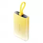 Vention 10000mAh ārējais akumulators ar LED displeju, USB-C + Lightning + USB-A, 22,5W (dzeltens)