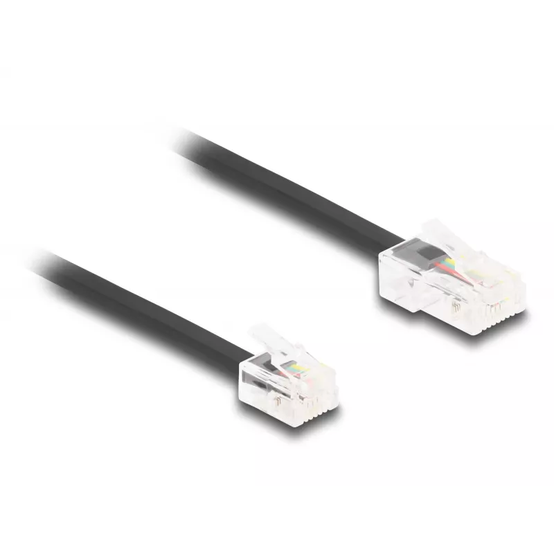 DeLOCK telefona kabelis, RJ45 spraudnis uz RJ11 spraudni, melns, 3 m