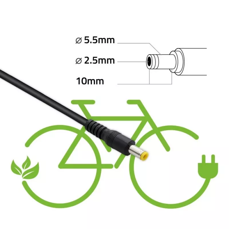 Qoltec 50761 Lādētājs e-velosipēdu akumulatoriem 36V | 42V | 2A | 5.5*2.5