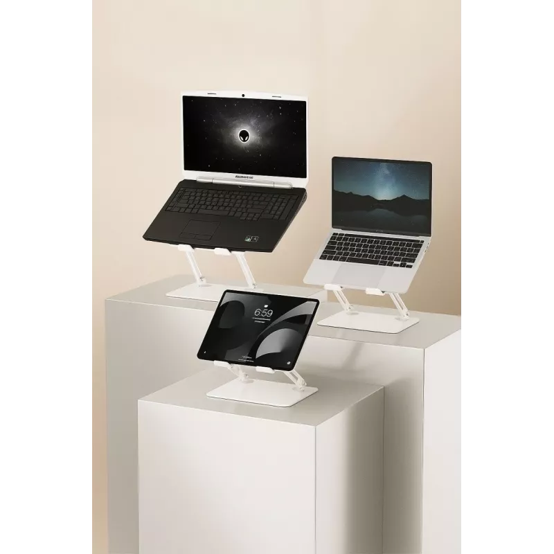 MEDIA-TECH Laptop Statīvs – Laptop Statīvs MT2661W (balts)
