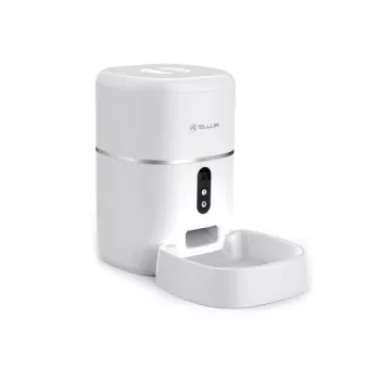 Automātiskā mājdzīvnieku barotava Tellur TLL331461 ar UltraHD kameru, 4 L, balta