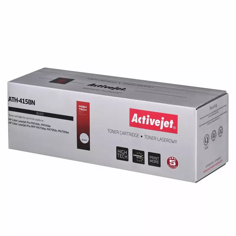 Activejet ATH-415BN toneris (aizstāj HP 415A W2030A; Supreme; 2,400 lappuses; melns) ar mikroshēmu
