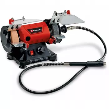 Galda slīpmašīna TC-XG 75 Kit (Sarkana/melna, 150 W, visaptverošs piederumu komplekts pulēšanas un slīpēšanas darbiem)