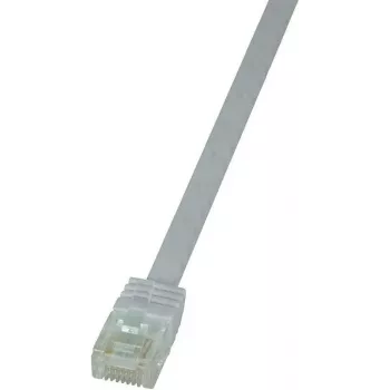 LogiLink CF2061U RJ45 tīkla kabelis, savienojuma kabelis CAT 6 U/UTP 3,00 m balts, ļoti elastīgs, 1 gab.