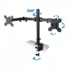 Esperanza ERW018 galda stiprinājums diviem monitoriem 10-27'' līdz 8 kg