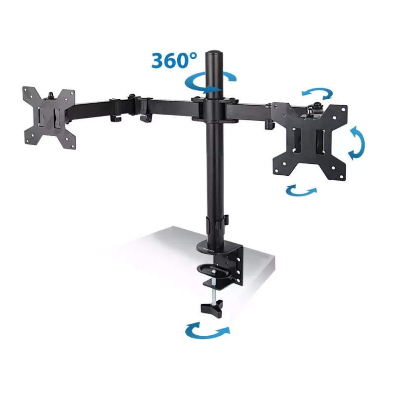 Esperanza ERW018 galda stiprinājums diviem monitoriem 10-27'' līdz 8 kg