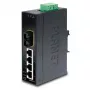 PLANET 4 portu ātrais Ethernet slēdzis PLANET IP30 plāns tips 4 portu, rūpnieciskais Ethernet slēdzis + 1 ports, 100Base-FX(SC) (-10 - 60 °C) (ISW-511)