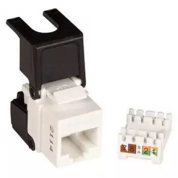 Ethernet Cat6 neekranēts Flip Jack Lanview LVN128143 — RJ45 keystone modulārais ieliktnis