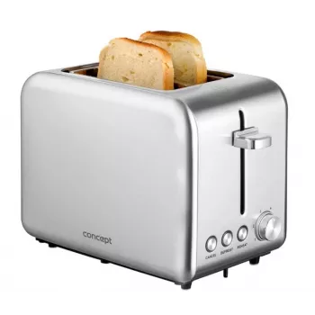 Toaster Concept Solution TE2050 — 2 šķēles, 950 W, nerūsējošais tērauds, 280×160 mm
