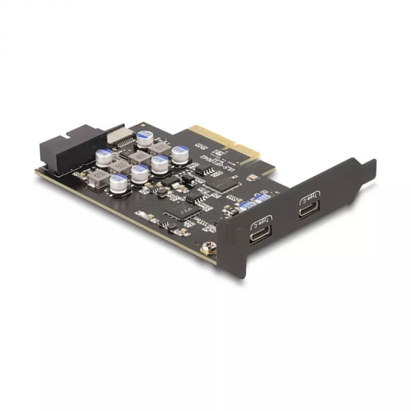 PCI Express x4 karte DELOCK 90345 ar 2 ārējiem USB Type-C portiem