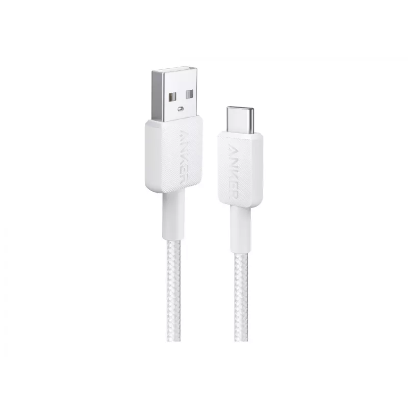 USB A uz USB C kabelis Anker A81H5G21 — 0,9 m, balts
