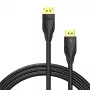 DisplayPort 1.4 kabelis Vention HCCBI, 3 m, 8K@60Hz / 4K@120Hz, 80 Gbit/s, apzeltīti kontakti, melns