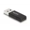 DeLOCK 60001 Kabeļu savienotāju adapteris USB A USB C melns