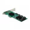 DeLOCK 8 portu SATA PCI Express x1 karte, zema profila formas faktors