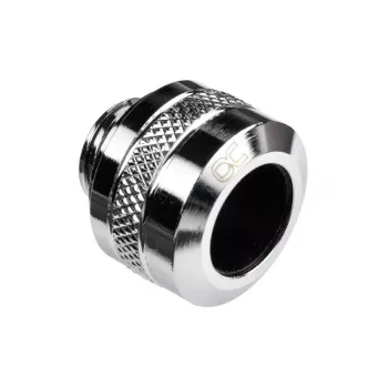 Armatūra Alphacool 17470 — misiņa hromēta PC ūdens dzesēšanas armatūra, augstums 20 mm, svars 23 g