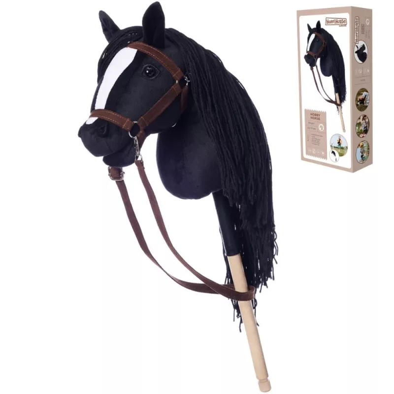 Nūja ar zirga galvu HOPPIHORSE Hobby Horse A3 melna